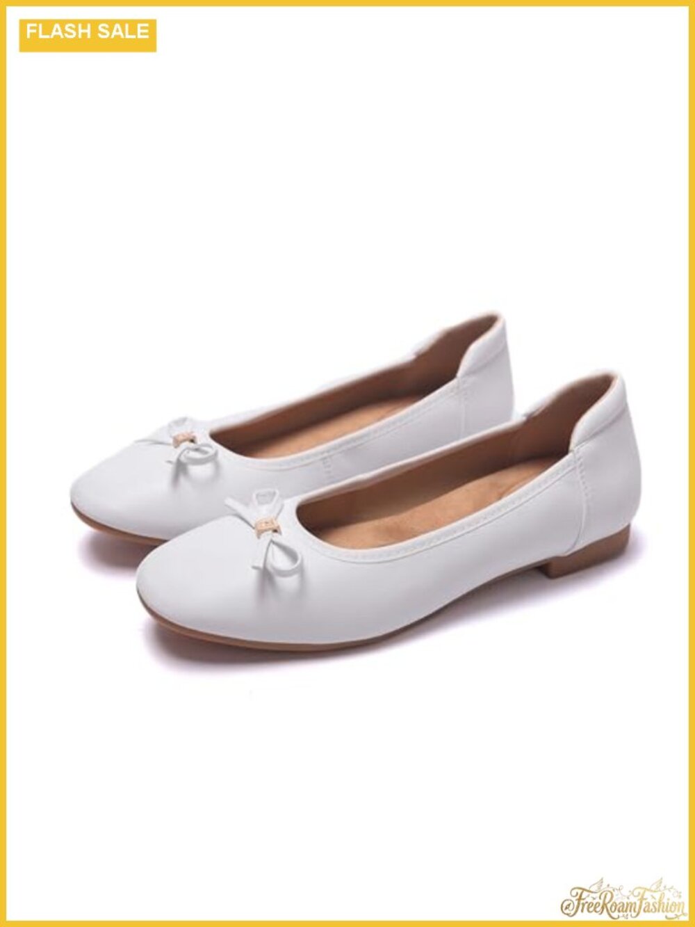 Women's Bow Round Toe Memory Foam Ballet Flats